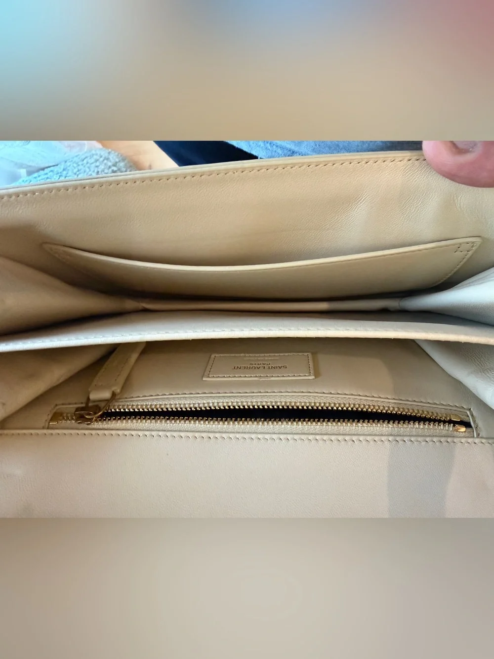 YSL Yves Saint Laurent Le Maillon Suede Satchel